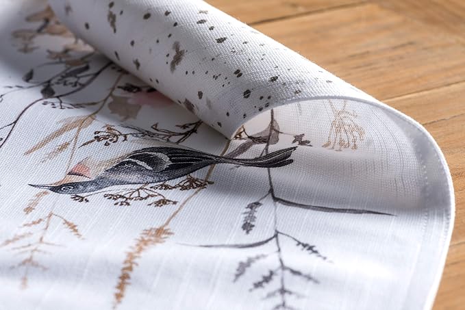 Maison d' Hermine Meadow Florals - Brown Bundle Set 100% Cotton Set of Napkins (20 Inch by 20 Inch) and Set of 4 Placemats (13 Inch by 19 Inch) - Image 9