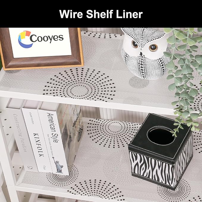Cooyes Shelf and Drawer Liner for Kitchen Cabinets – Non-Adhesive, Waterproof, Non-Slip Cabinet Liners for Scratch Protection, Desk, Refrigerator, Shelves, Drawers with Modern Pattern - Image 5