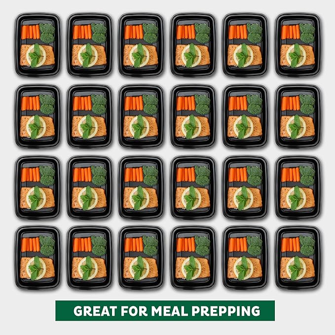 Freshware Meal Prep Containers 15 Count (Pack of 1) Compartment Food Storage Containers with Lids, Bento Box, BPA Free, Stackable, Microwave/Dishwasher/Freezer Safe (28 oz) (Color May Vary) - Image 3
