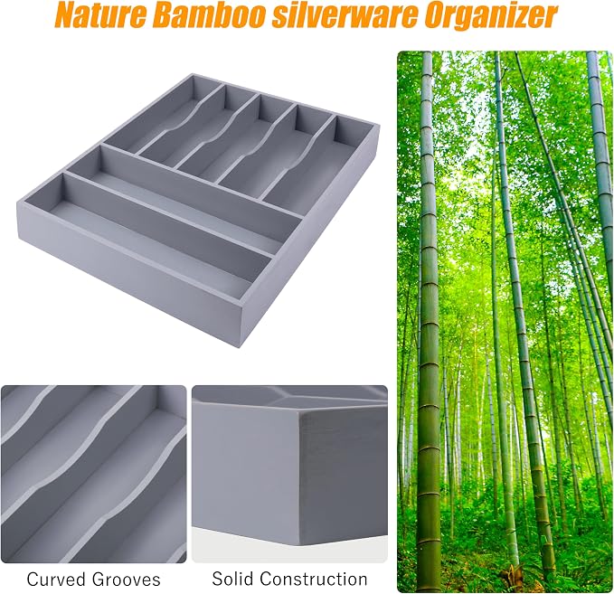 Kitchen Silverware Drawer Organizer and Storage Organizador Small De Cucharas y Tenedores Cubiertos Para Gavetas Cocina Para Gabinete Cajones Cocina Cajones Cocina Para Gabinete Hogar y Cocina Ofertas - Image 5
