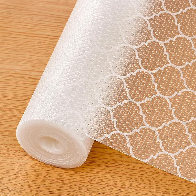 Cooyes Shelf Liner for Kitchen Cabinets – Non-Adhesive Waterproof Drawer Liner – Durable EVA Material Easy-to-Cut Shelf Paper for Refrigerator, Cupboard, Dresser with Modern Pattern by Cooyes