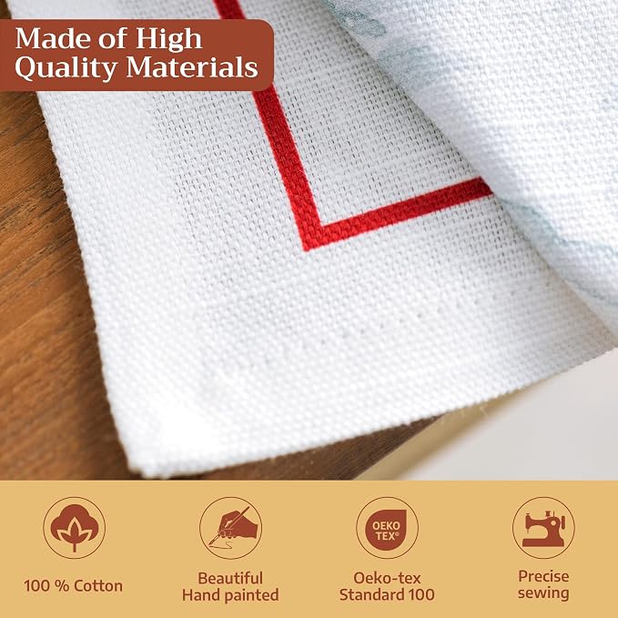 Maison d' Hermine Cloth Napkins Set of 4 Reusable 100% Cotton (20" x 20") | Everyday Square Napkins Cloth Washable Dinner Wedding Restaurant Hotel Kitchen Thanksgiving Christmas - Morzine - Image 3