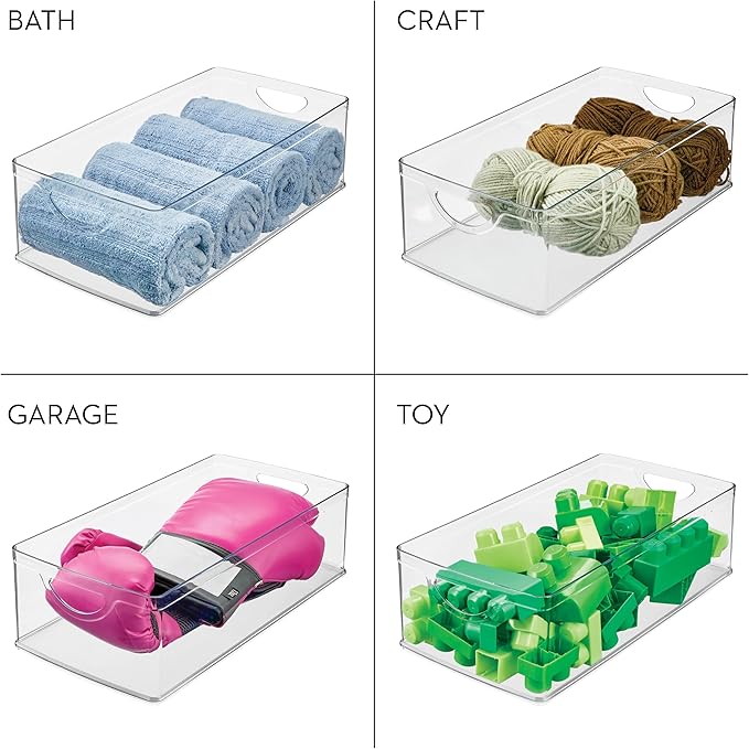 iDesign Stackable Clear Plastic Extra Long Storage Bin | Organizer for Kitchen Cabinet or Pantry - Image 7