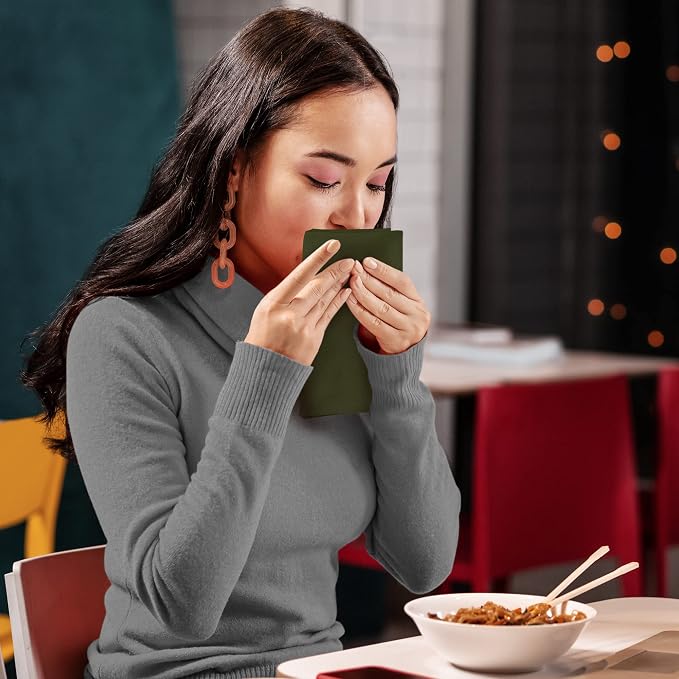Utopia Kitchen Olive Cloth Napkins [12 Pack, 18x18 Inch] Absorbent Cotton Blend Washable and Reusable for Dinner, Restaurant, Lunch, Wedding and Hotel - Image 9