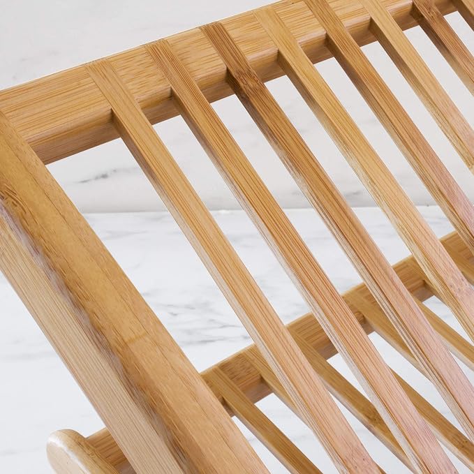 Totally Bamboo Eco Collapsible Bamboo Dish Drying Rack - Image 6