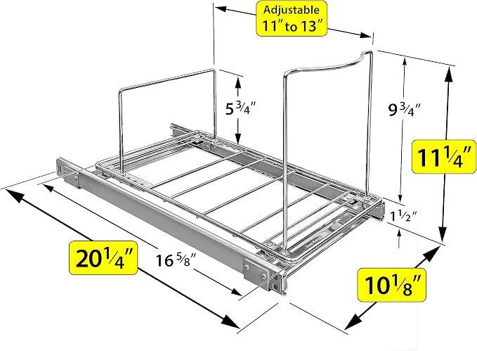 LYNK PROFESSIONAL® Pull-Out Trash Can Drawer – Sliding Organizer for Kitchen Cabinet or Under-Sink Use – Heavy Duty Storage Rack (Bin Not Included) - Image 6