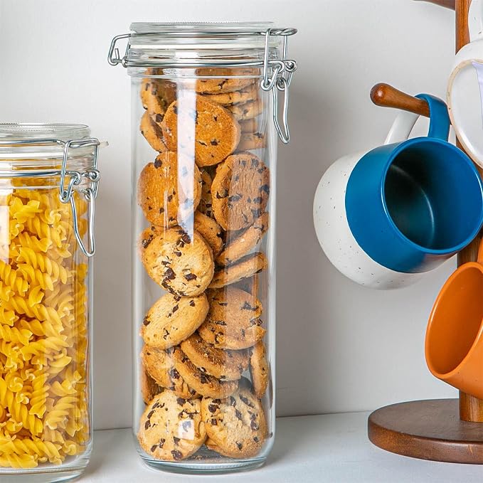 Rocco Bormioli Glass Spaghetti Jar, Fido Glass, Airtight Cap, Height 26 cm - Image 3