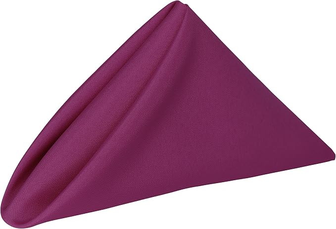 17x17-Inch Polyester Cloth Napkins, Raspberry, Set of 36 by UltimateTextile