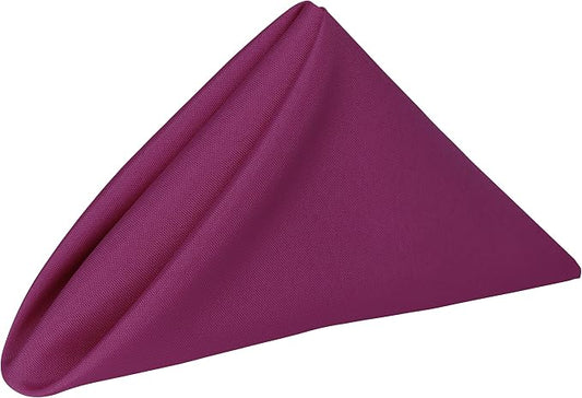 17x17-Inch Polyester Cloth Napkins, Raspberry, Set of 60 | Bulk Case of 5 Dozen, Square, Seamless, Serged Edges, Machine Washable, Wrinkle-Resistant, Flame-Resistant, Stain-Resistant by UltimateTextile
