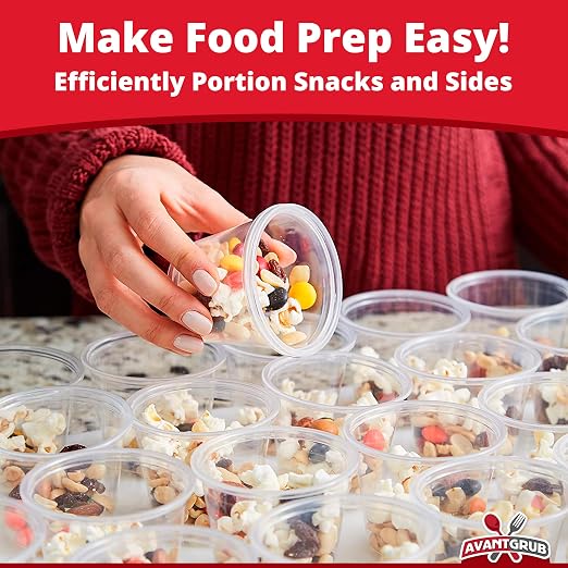 Leakproof BPA-Free 5.5oz Souffle Cups and Lids 500Pk. Stackable Portion Containers for Sampling, Salad Dressing Sauces, Jello Shots. Plastic Food Prep Supplies for Restaurant, Cafe, Catering, Deli. - Image 6