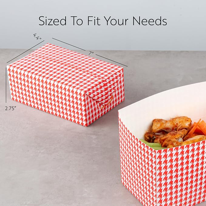 Restaurantware Disposable Takeout Box 400 Count 47 Ounce Paper Greaseproof Food Container Recyclable Lunch Box Spill-Resistant Secure Closure Red - Image 2