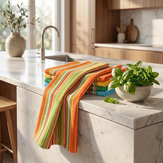 Urban Villa Kitchen Towels Cotton Dish Towels 20”x30” (Set of 8) Multi - Image 6