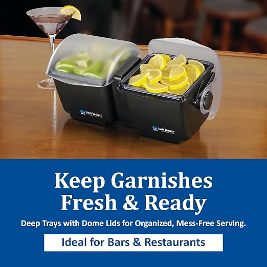 San Jamar Mini Dome Condiment Holder with Dome Lid for Kitchen, Bar, and Restaurants, Plastic, 2 Quarts, Black - Image 4