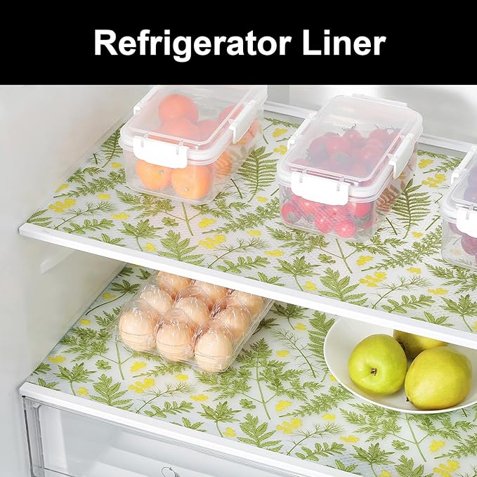 Cooyes Shelf Liner Drawer Liners, Shelf Liners for Kitchen Cabinets, Non-Adhesive Cabinet Liner, EVA Waterproof Non-Slip Refrigerator Liners for Kitchen Drawers（23.6" W x 118" L） - Image 4