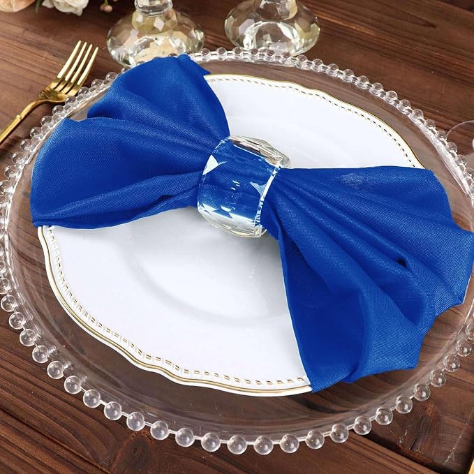 Efavormart Premium Cloth Napkins Set of 100, 20x20 Inch Royal Blue Seamless Dinner Napkins, Washable Linen Table Napkin Cloth with Hemmed Edges for Weddings, Party and Banquet - Image 7