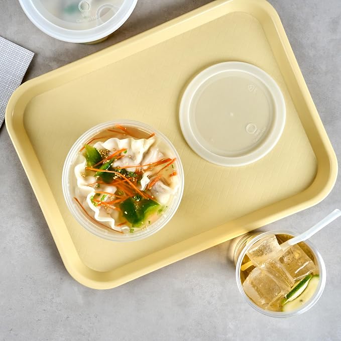 Restaurantware Plastic Food Container 100 Pack of 40 oz Clear Microwave-Safe Storage Container With Lid Leakproof Round Shape Disposable Freezer-Safe - Image 7