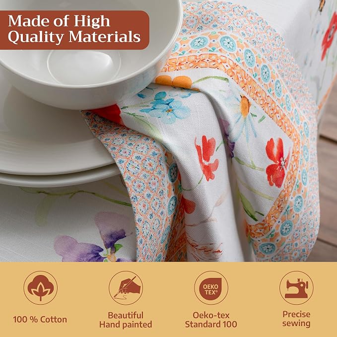 Maison d' Hermine Cloth Napkins Set of 4 Reusable 100% Cotton (20" x 20") | Everyday Square Napkins Cloth Washable Dinner Party Wedding Restaurant Hotel Kitchen Spring Summer - Summer Whisper - Image 3