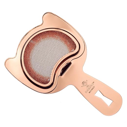 Barfly Fine Mesh Spring Strainer, Copper Plated - Image 3