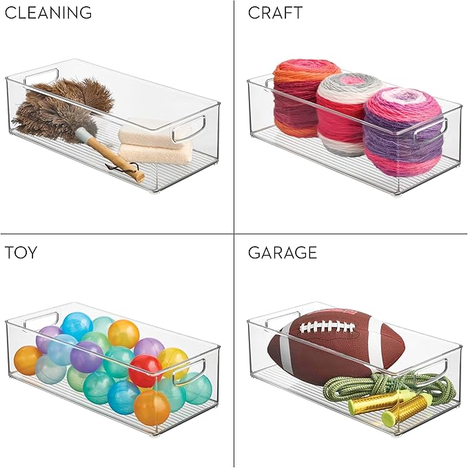 iDesign Stackable Storage Bin - Clear | Organizer Bin for Kitchen and Pantry, Made in USA - Image 7