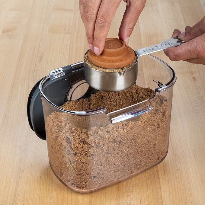 Progressive International ProKeeper+ Clear Plastic Airtight Food Baker's Kitchen Storage Organization Container Canister Set with Magnetic Accessories, 2- Piece Set (Brown Sugar 1.4-Quart) - Image 2