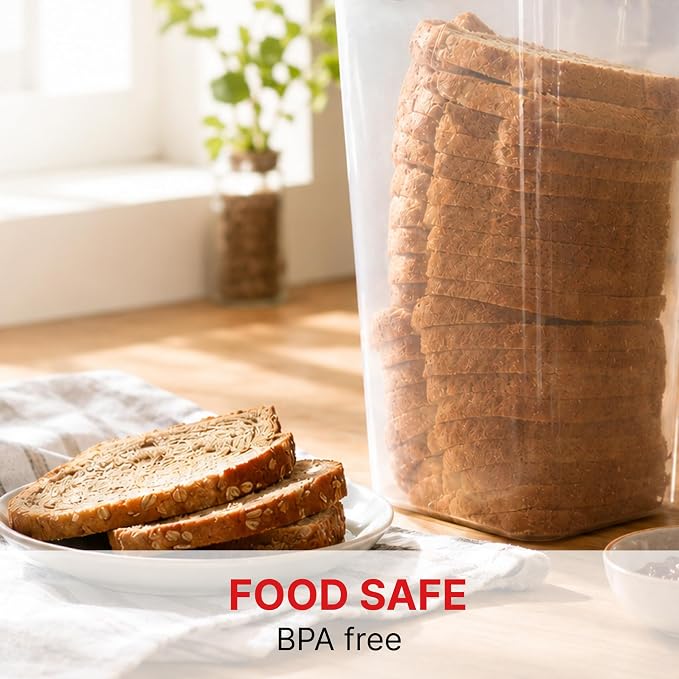 Tafura Bread Container, 5.8 L, Airtight BPA-Free Bread Storage Box | Holds homemade loaves, sandwich bread, artisan loaves, bagels, rolls, and other baked favorites. - Image 7
