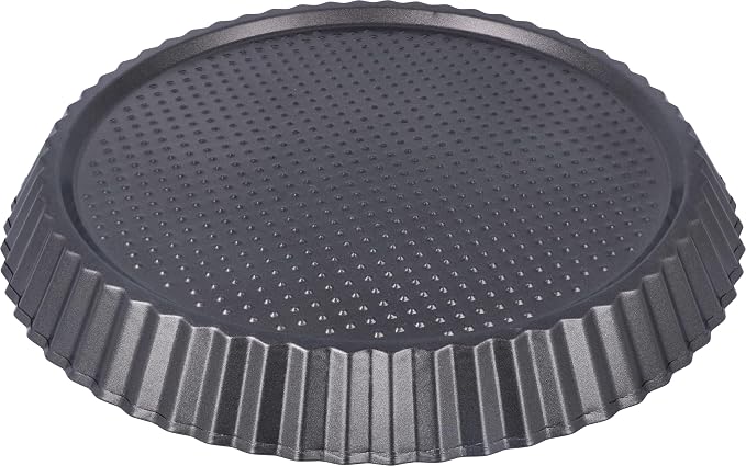 Graziano, Furbo Tart Mold, Made of Carbon Steel and Equipped with 7 Layers of Non-Stick Coating, Ideal for Making Sweet and Savory Pies, Black Color, ø 30 cm - Image 3