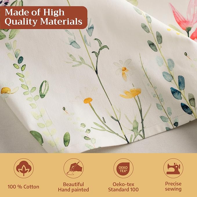 Maison d' Hermine Cloth Napkins Set of 4 Reusable 100% Cotton (20" x 20") | Everyday Square Napkins Cloth Washable Dinner Party Wedding Restaurant Hotel Kitchen Spring Summer - Botanical Fresh - Image 3