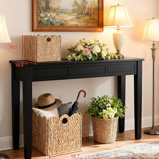 Scalloped Wicker Storage Cubes Basket, 12”x12“ Heavy Duty Paper rope/Hyacinth/Seagrass Baskets for Shelves, Foldable Natural Boho Square Bins (Water Hyacinth&12 x 12 x 12in&4-Pack) - Image 2