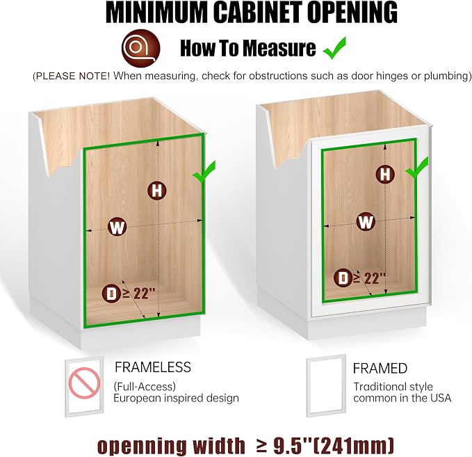 2-Tier Cabinet Pull Out Shelves, 9" W x 22" D | Heavy-Gauge Wire Sliding Shelves, 100 lbs Limit, Ball-Bearing Glides, 3 Heights, Min 9" Opening, For Spices & Under Sink - Image 4