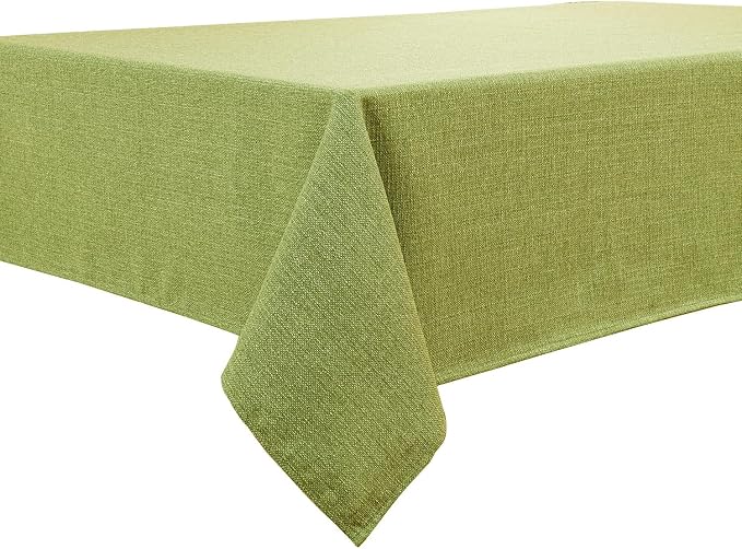 BALCONY & FALCON Rectangle Table Cloth Waterproof Avocado 85"x57" | Rectangular Washable Wrinkle Resistant Table Cloth Linen Fabric Tablecloths for Dining Party Kitchen Wedding and Outdoor Use by BALCONYFALCON