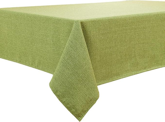 BALCONY & FALCON Rectangle Table Cloth Waterproof Avocado 85"x57" | Rectangular Washable Wrinkle Resistant Table Cloth Linen Fabric Tablecloths for Dining Party Kitchen Wedding and Outdoor Use by BALCONYFALCON