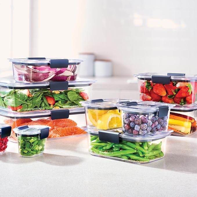 Rubbermaid Brilliance BPA Free Airtight Food Storage Containers with Lids, Set of 4 (4.7 Cup) Ideal for Lunch, Meal Prep, and Leftovers - Image 6