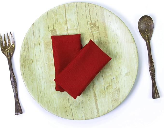 Pack of 25 PCS Cloth Napkins 17x17 inch Washable Polyester Dinner Napkins Soft Table Napkins for Wedding Party Dining Banquet Bistro Decoration - Apple red - Image 3