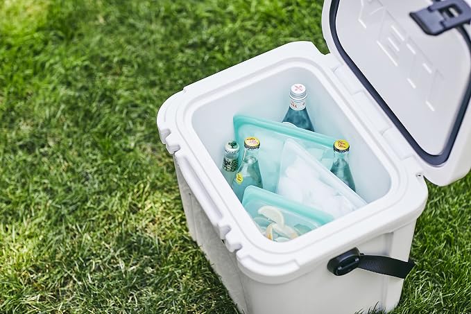 Stasher Silicone Reusable Storage Bag, 1/2 Gallon (Clear) & Silicone Reusable Storage Bag, Stand-Up Mini (Clear) - Image 4