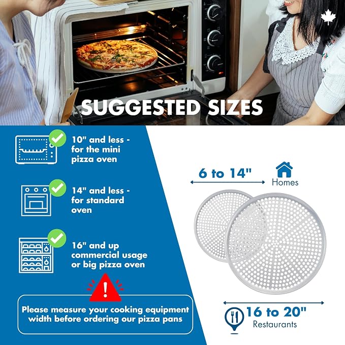 Norjac Pizza Pan with Holes, 10 Inch 2 Pack, Aluminum Pans for Oven, Round, Rust-Free & Heavy-Duty, Perforated Baking Tray for Crispy Crust - Image 7