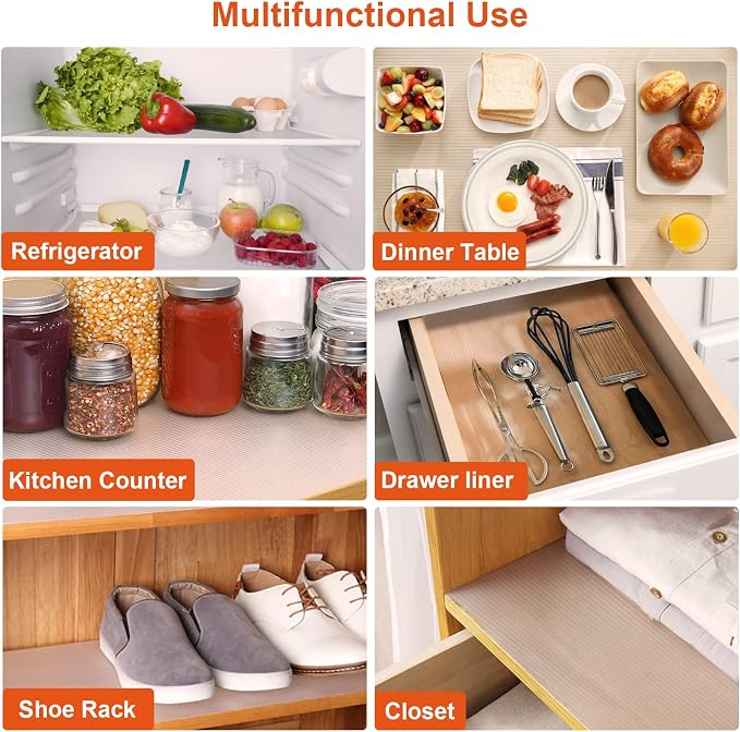 Anoak Shelf Liner Cabinet Liner, Non Adhesive Drawer Liner, Washable 20 Inch x 35 FT(420 Inch) Waterproof Durable Non-Slip Shelf Liner for Kitchen, Drawer, Refrigerator - Image 4