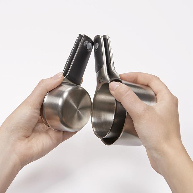 OXO Good Grips Stainless Steel Measuring Cup and Spoon Set + Swivel Vegetable Peeler - Image 4