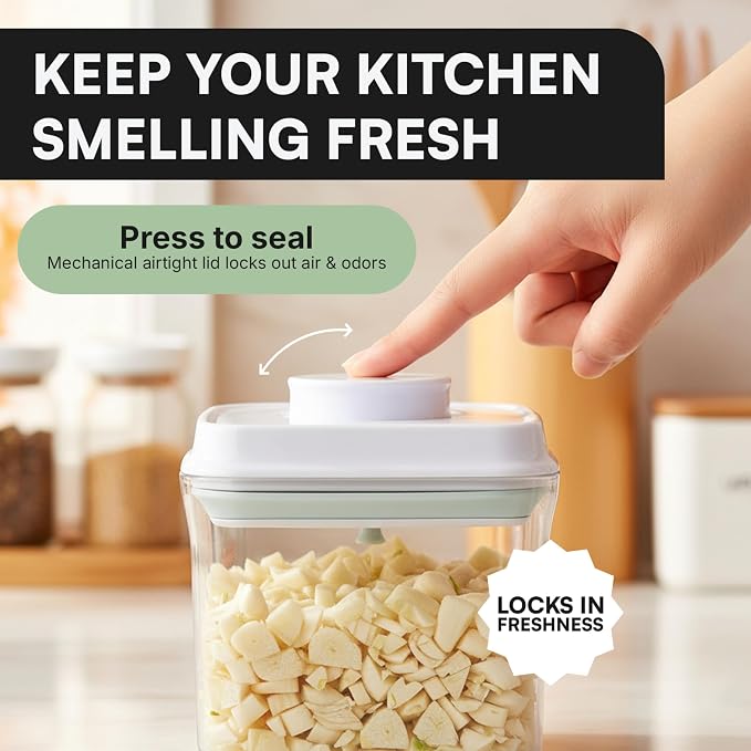 Bop Top Airtight Food Storage Containers | Pop-Top Lid | 3.5 Cups / 28 Oz | kitchen canister set, for flour, sugar, snacks, pasta, baking - Image 7