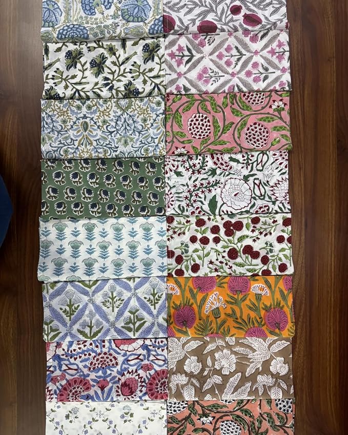 Napkin, Kitchen Towels, Table Decor, Table Linen, Cotton Napkins, Cloth Napkins, Set of 6, Size 20"x 20", Block Print Lunch, Dinner Napkins - Image 10