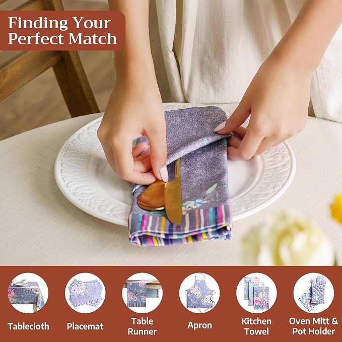 Maison d' Hermine Cloth Napkins Set of 4 Reusable 100% Cotton (20" x 20") | Everyday Square Napkins Cloth Washable Dinner Party Wedding Hotel Kitchen Spring Summer - Sweet Rose Lavender - Lush - Image 4