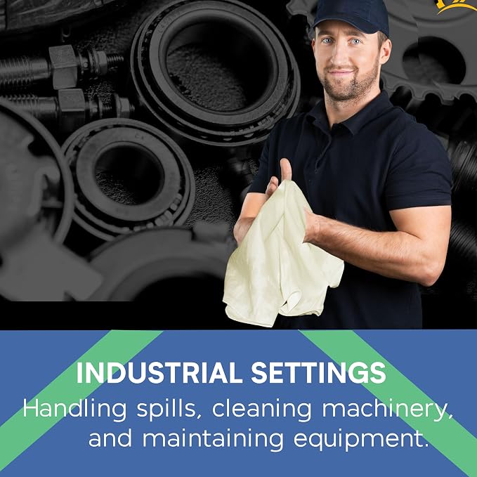 Shop Towels| Multipurpose Commercial and Residential Shop Cleaning| Car Wash, Polish, Housewares, Microwave, Coffee Machine, Restaurant, Bathrooms, Electronics, Auto Garage | 50 Pack 14"x12" Natural - Image 5