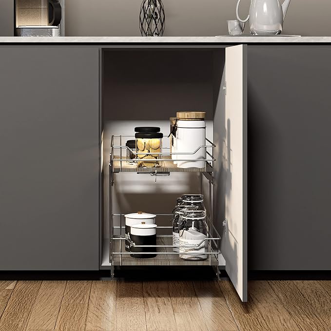 Home Zone Living Pull Out Kitchen Cabinet Organizer - Image 2