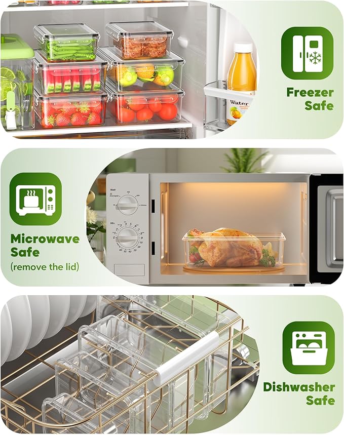 KEMETHY 70 PCS Food Storage Containers with Lids(35 Containers & 35 Lids), BPA-Free Plastic Food Containers for Kitchen Storage, Leak Proof, Reusable Meal Prep Containers with Labels & Pen - Image 4