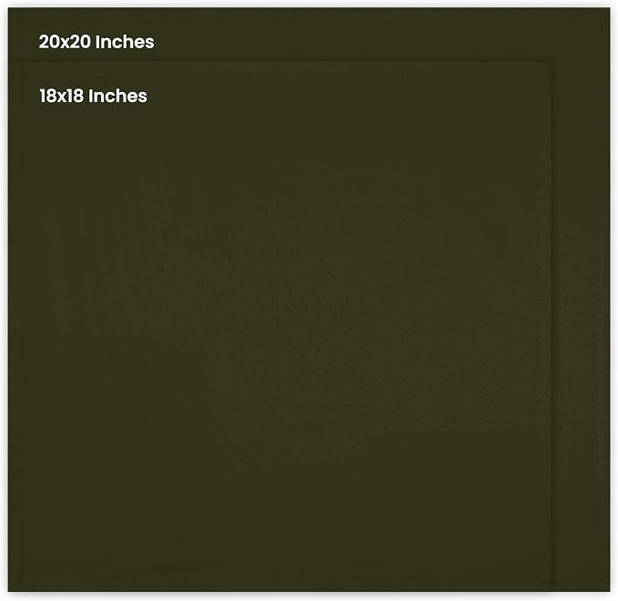 Utopia Kitchen Olive Cloth Napkins [12 Pack, 18x18 Inch] Absorbent Cotton Blend Washable and Reusable for Dinner, Restaurant, Lunch, Wedding and Hotel - Image 2