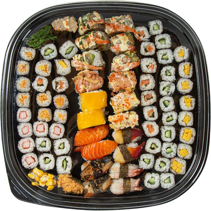 Restaurantware Plastic Sushi Trays 50 Pack of 13.5 x 13.5 x 1.77 Inch With Clear Lids Leak-Resistant Sushi Take Out Boxes Stackable Containers For Grab-And-Go - Image 11