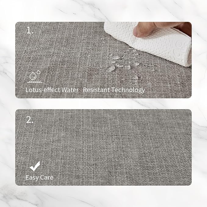 BALCONY & FALCON Rectangle Table Cloth Waterproof Taupe Grey 13.8"x 17.7" 6pcs - Image 3