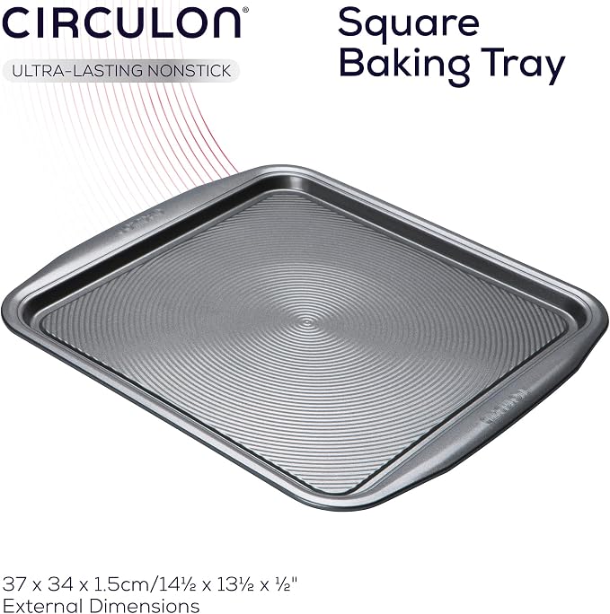 Circulon Momentum Bakeware Carbon Steel 37 cm x 34 cm Non-Stick Square Oven Tray - Grey - Image 3