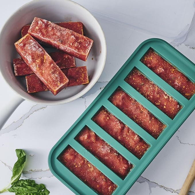 Souper Cubes 1/2 Cup Silicone Freezer Mold with Lid, Kale, 1-Pack | 100% Platinum-Cured Silicone Freezer Cube, Oven & Microwave Safe, Perfect for Freezing Broth, Sauces, Sides and More - Image 2