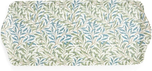 Pimpernel Morris & Co Willow Bough Sandwich Tray - Green | 15" x 6" Melamine Serving Tray for Sandwiches, Snacks, Tea & Entertaining, Lightweight, Easy Clean Surface, Dishwasher Safe by Pimpernel