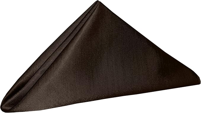 20x20-Inch Shantung Cloth Napkins, Chocolate, Set of 12 - Image 2